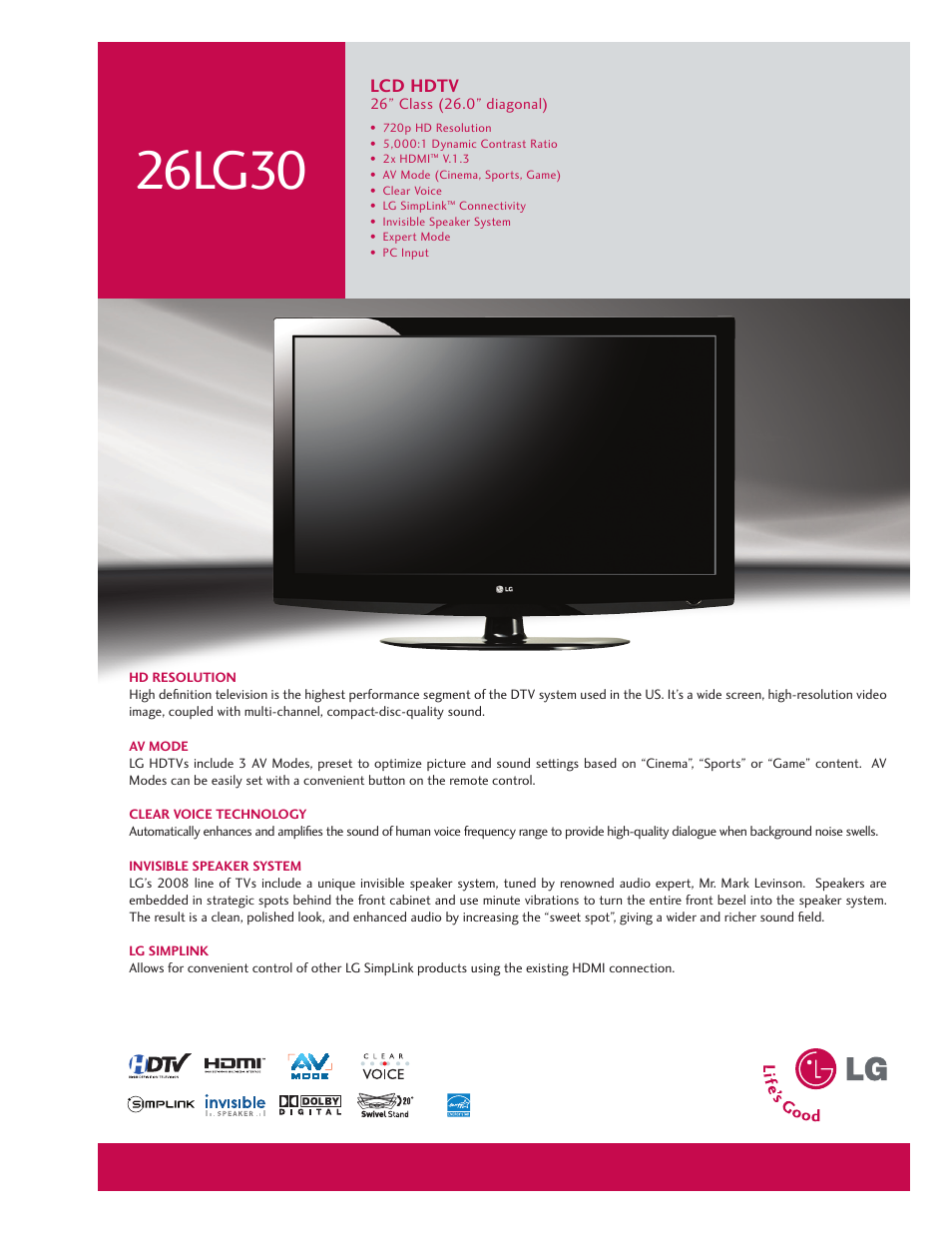 LG 2630 User Manual | 2 pages