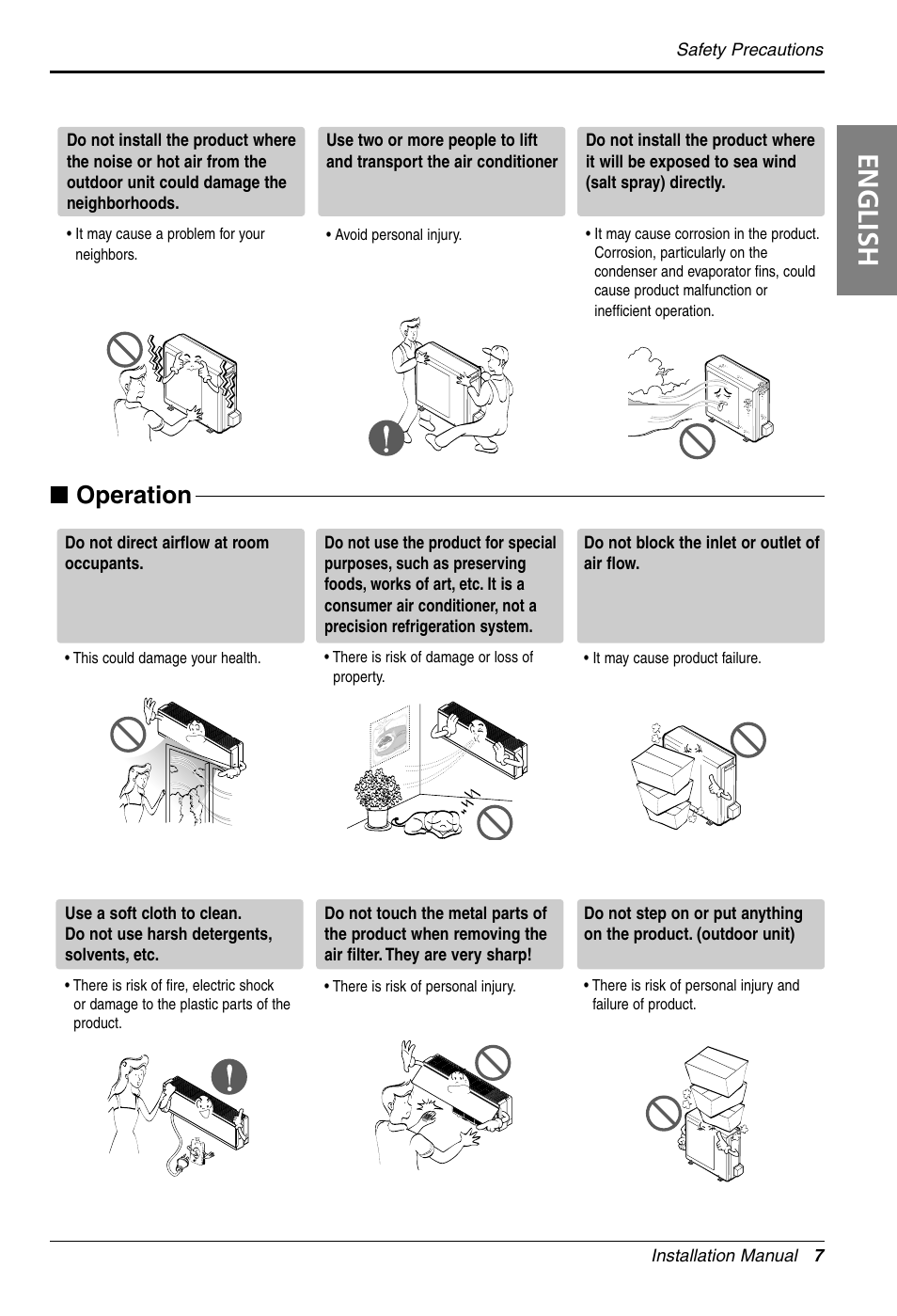 English, Operation | LG 3828A30087S User Manual | Page 7 / 33