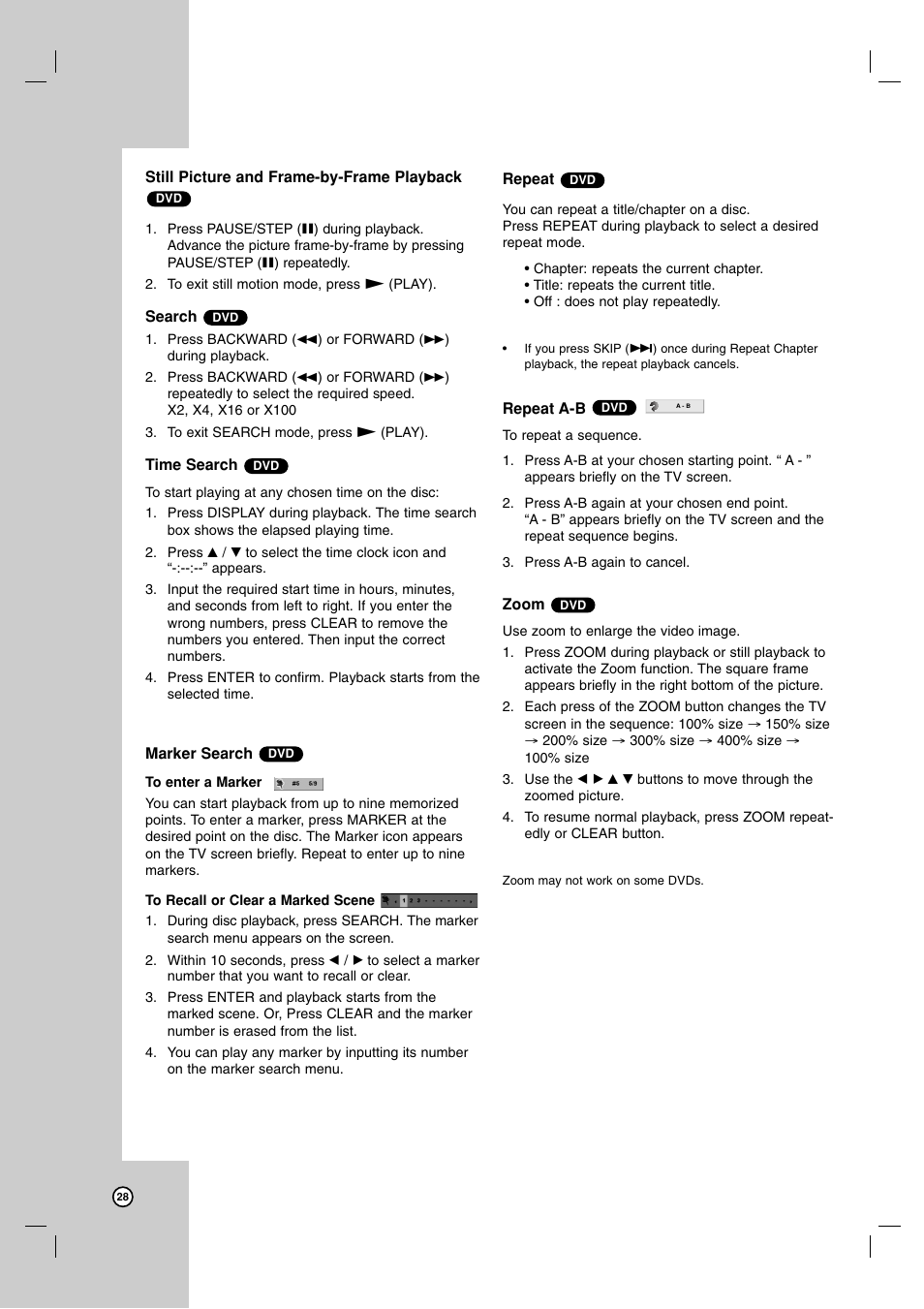 Zenith ZDX-313 User Manual | Page 28 / 40