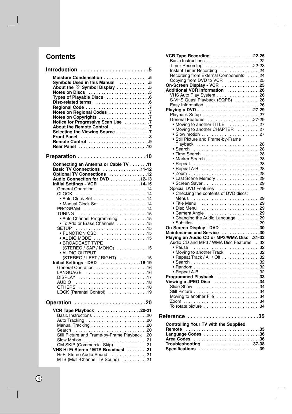 Zenith ZDX-313 User Manual | Page 4 / 40