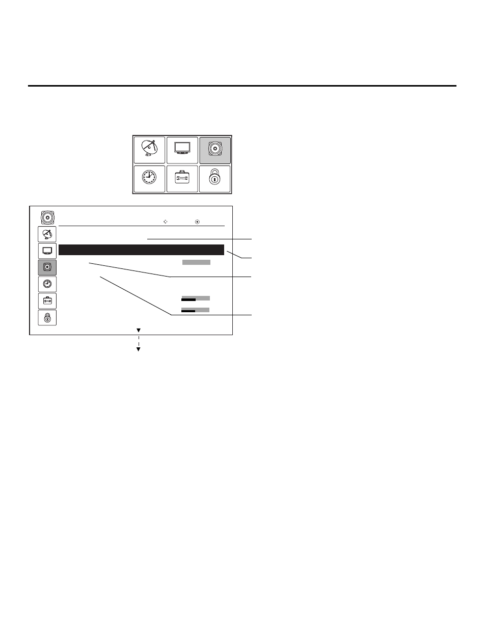 Audio menu, Audio menu navigation, The audio menu configures the tv sound options | Audio | LG 26-3DCH-UA User Manual | Page 20 / 52