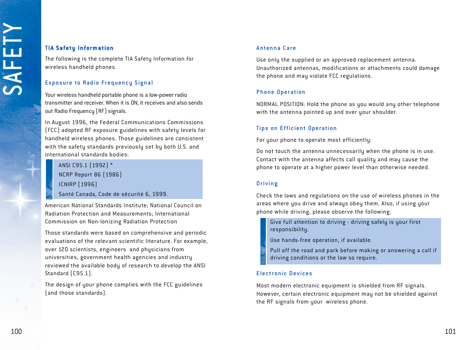 Sa fe ty | LG DM L200 User Manual | Page 53 / 63