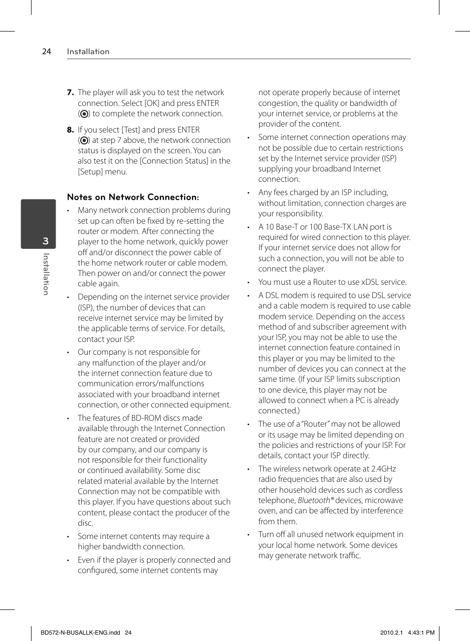 LG LASER SYSTEM - D??SC BD570 User Manual | Page 24 / 92