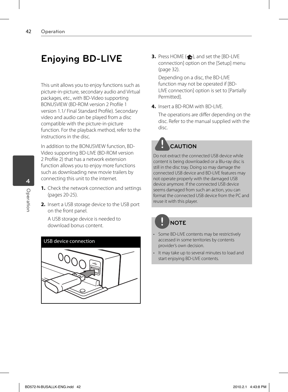 Enjoying bd-live | LG LASER SYSTEM - D??SC BD570 User Manual | Page 42 / 92