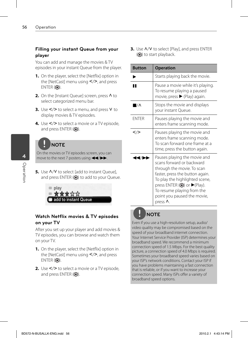 LG LASER SYSTEM - D??SC BD570 User Manual | Page 56 / 92
