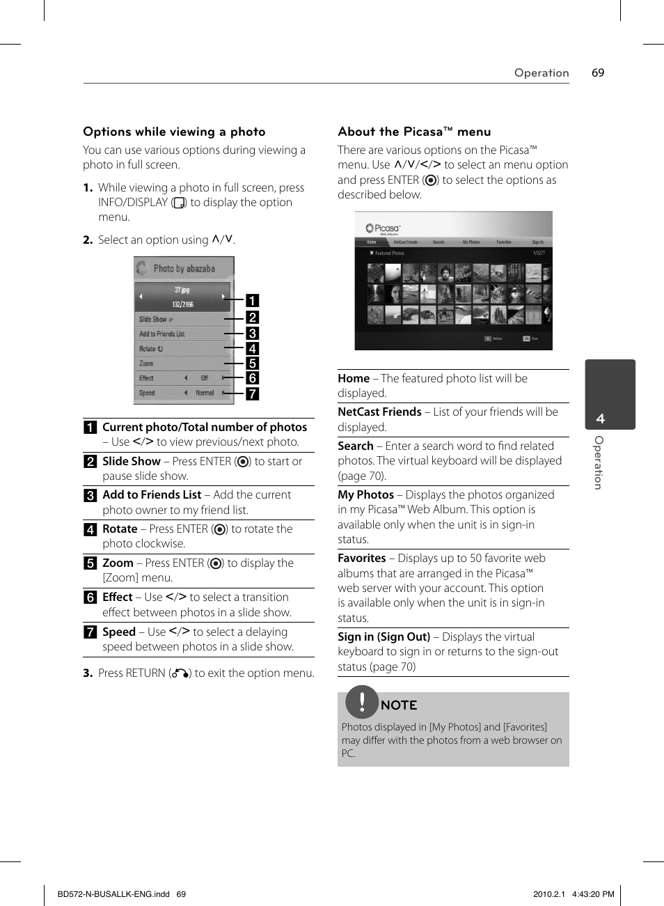 LG LASER SYSTEM - D??SC BD570 User Manual | Page 69 / 92