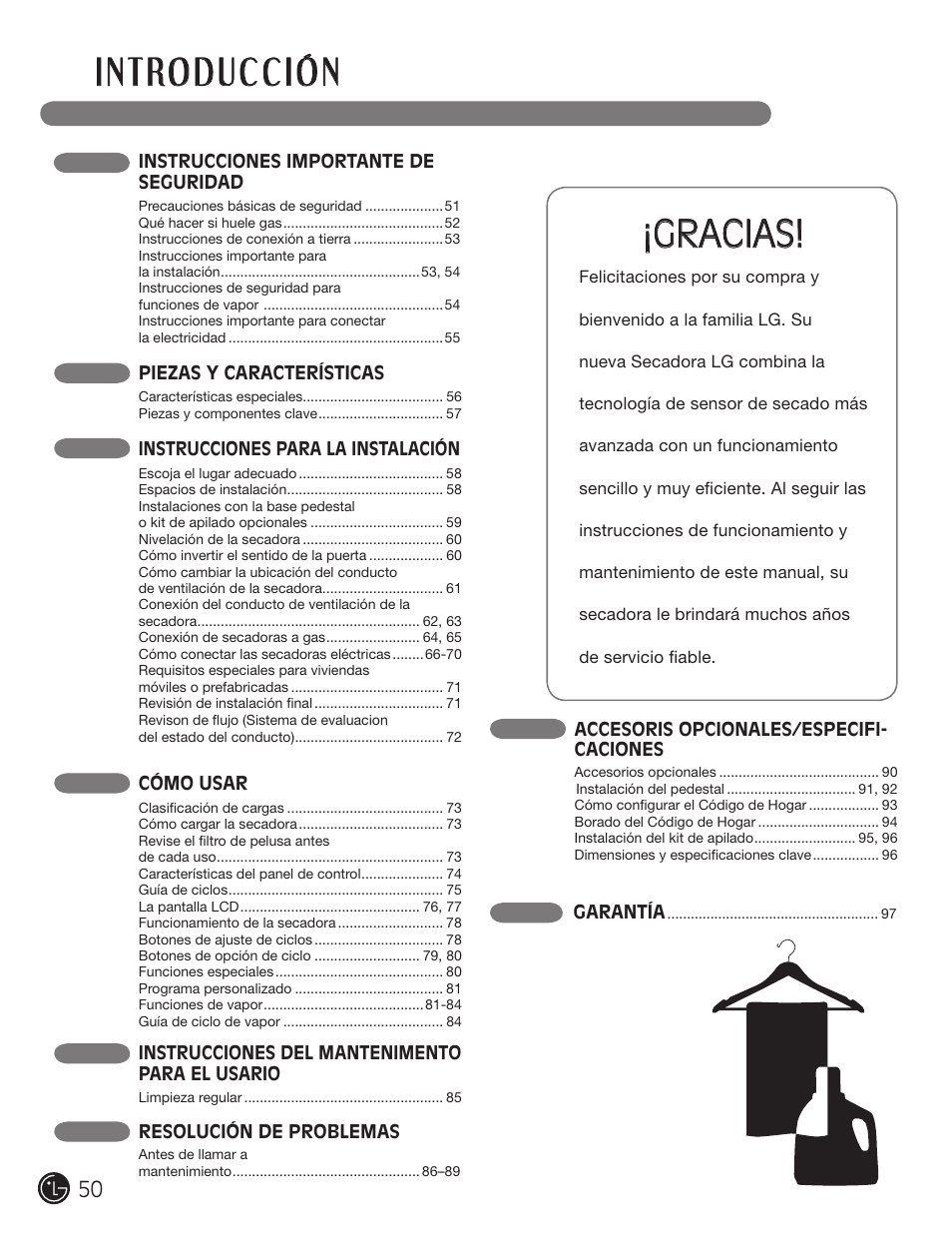 Gracias | LG DX0002TM User Manual | Page 50 / 144