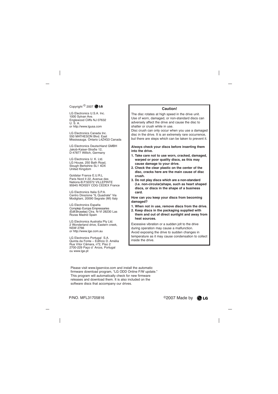 LG GGC-H20N User Manual | Page 15 / 15