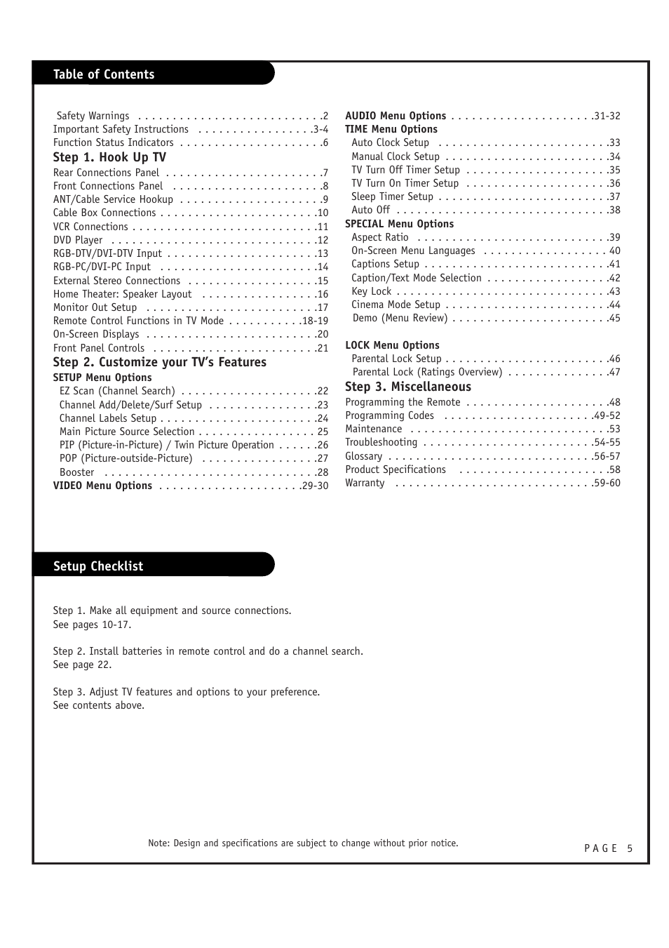 LG RU-44SZ63D User Manual | Page 5 / 60