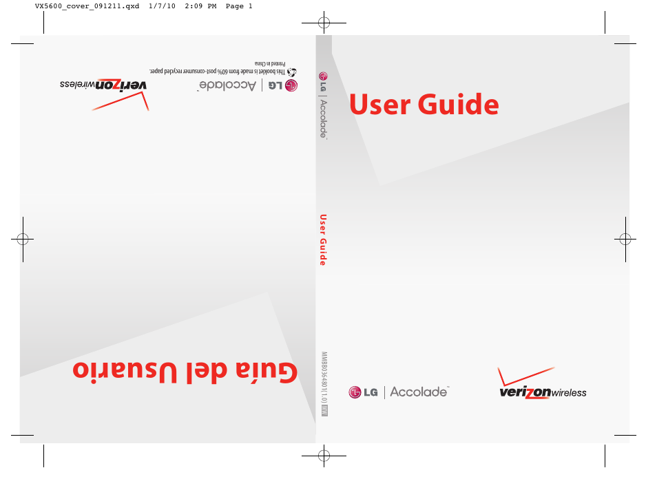 LG Accolade User Manual | 133 pages