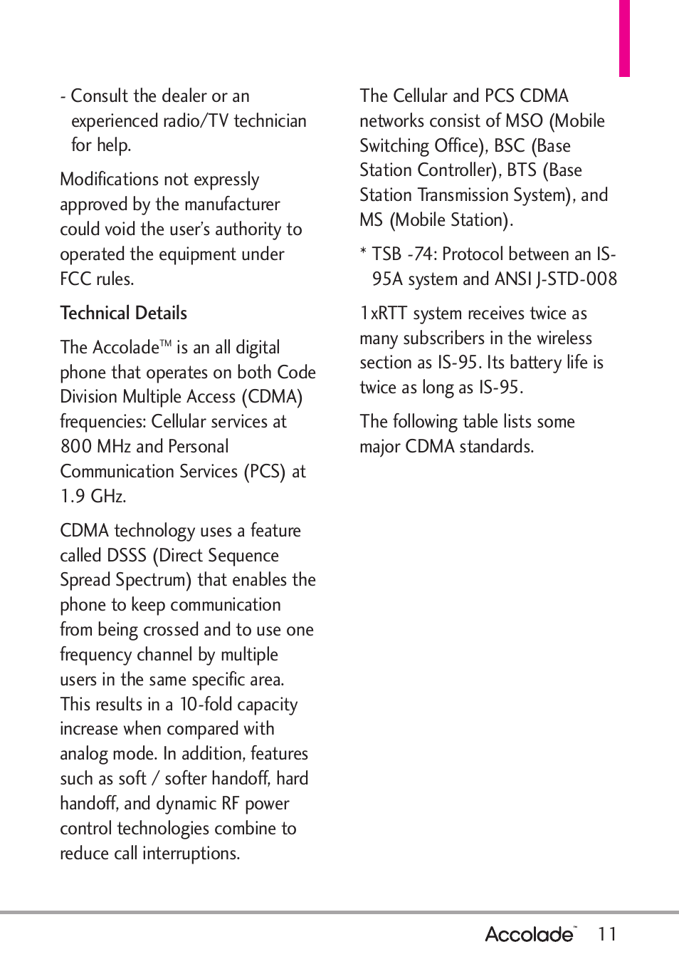 LG Accolade User Manual | Page 13 / 133