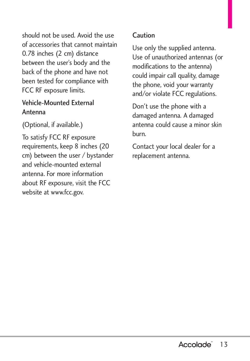 LG Accolade User Manual | Page 15 / 133