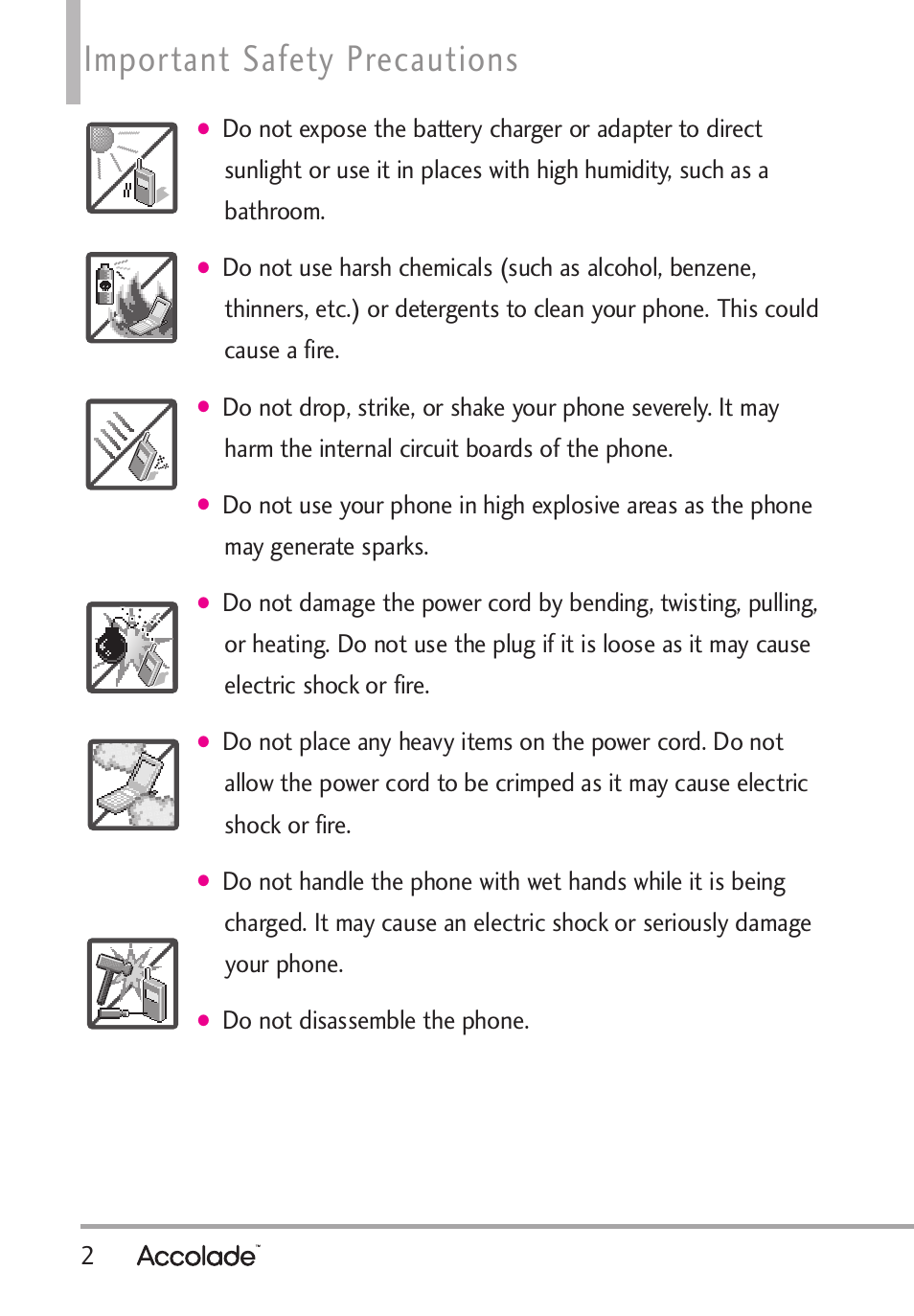 Important safety precautions | LG Accolade User Manual | Page 4 / 133