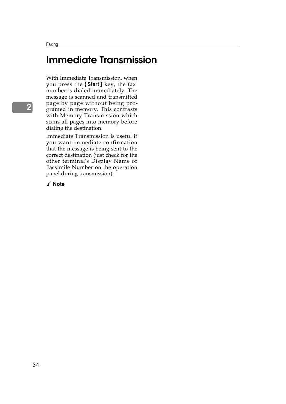 Immediate transmission, 2immediate transmission | LG Option Type 1045 User Manual | Page 42 / 89