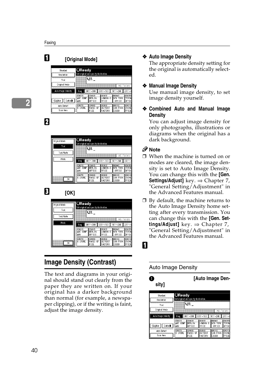 Image density (contrast) | LG Option Type 1045 User Manual | Page 48 / 89
