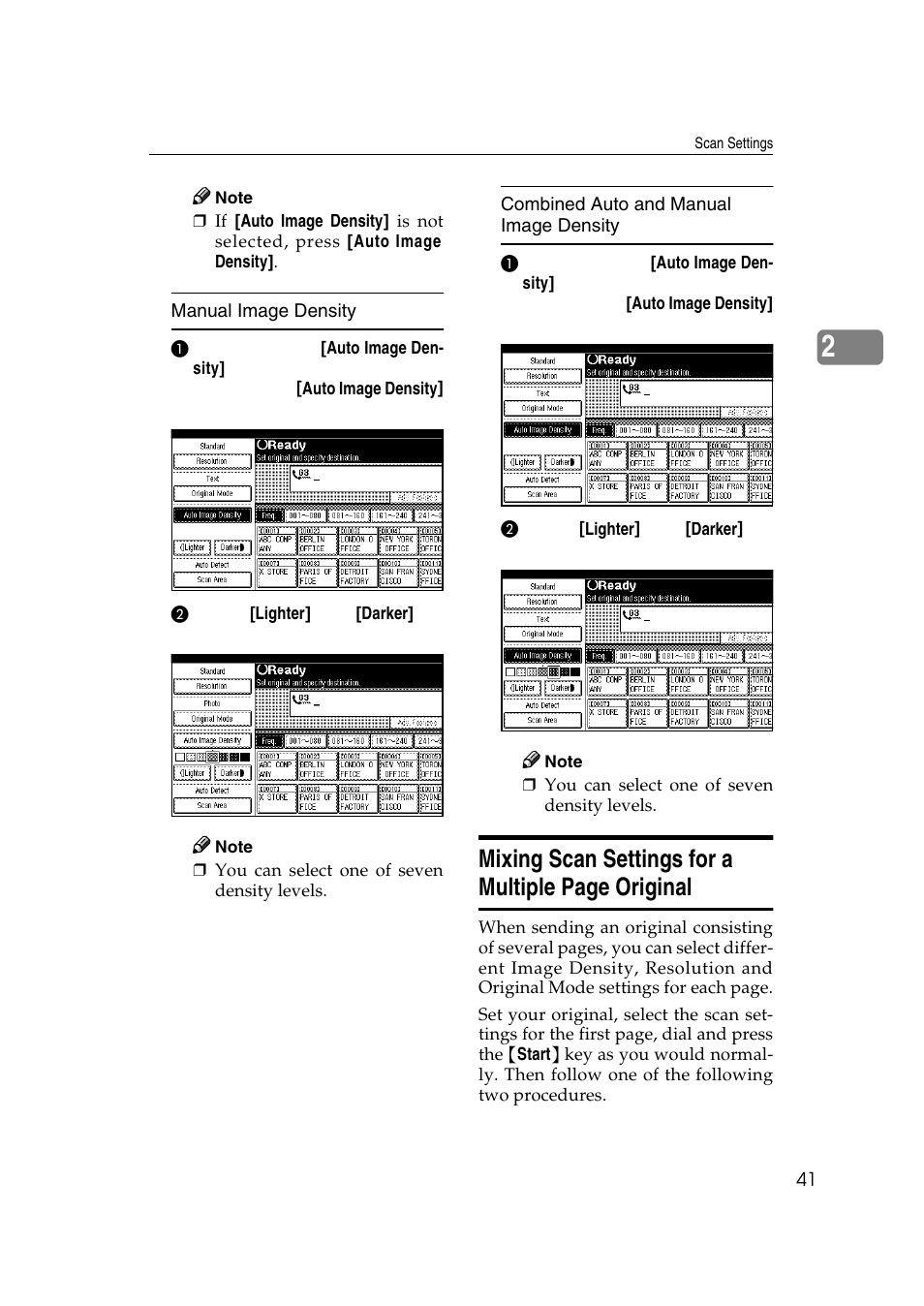 Mixing scan settings for a multiple page original | LG Option Type 1045 User Manual | Page 49 / 89