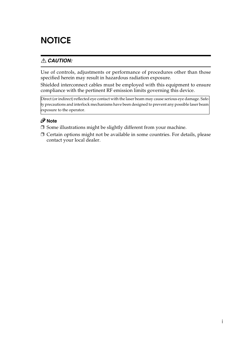 Notice | LG Option Type 1045 User Manual | Page 5 / 89