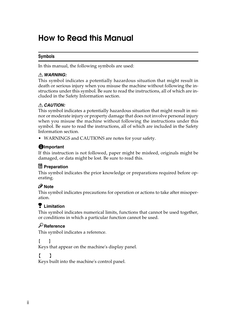 How to read this manual | LG Option Type 1045 User Manual | Page 6 / 89