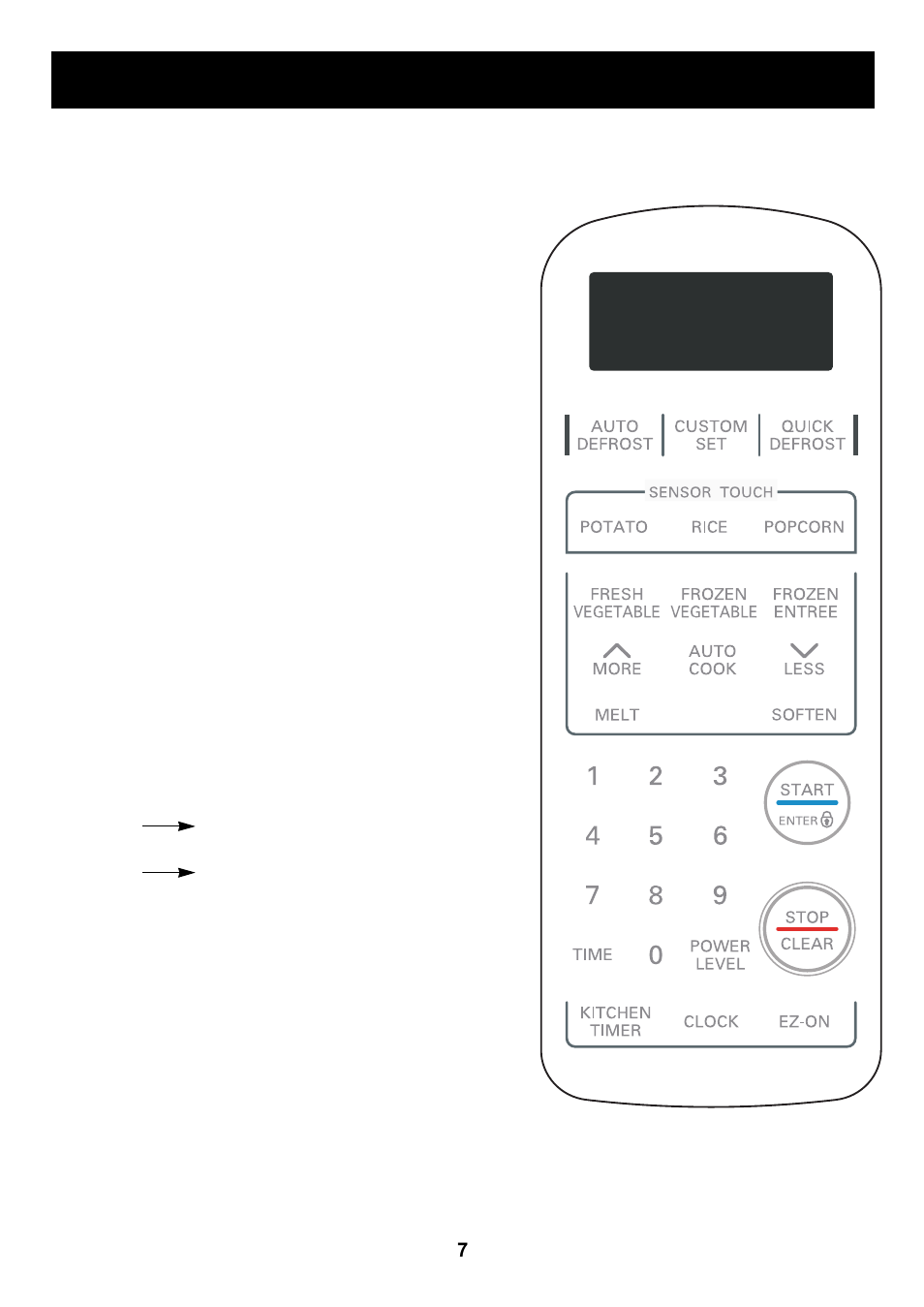 Understanding your microwave oven, Control panel | LG LPRM1270ST User Manual | Page 7 / 25