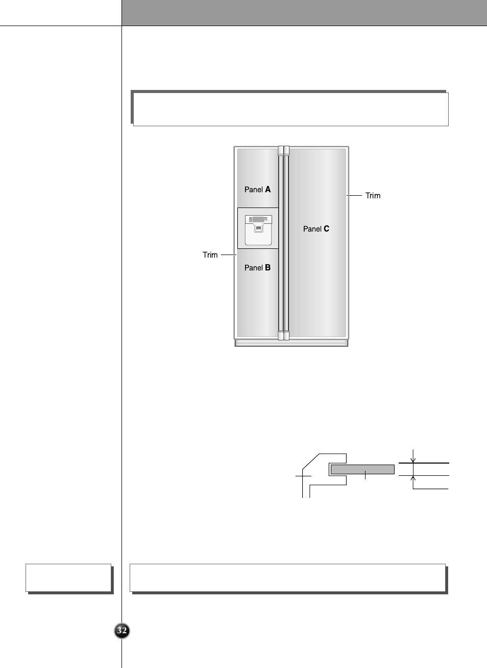 When replacing panel, Care and maintenance | LG LRSC21951ST User Manual | Page 32 / 33