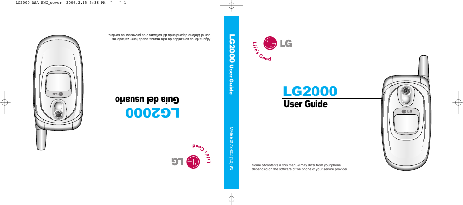 LG 2000 User Manual | 97 pages