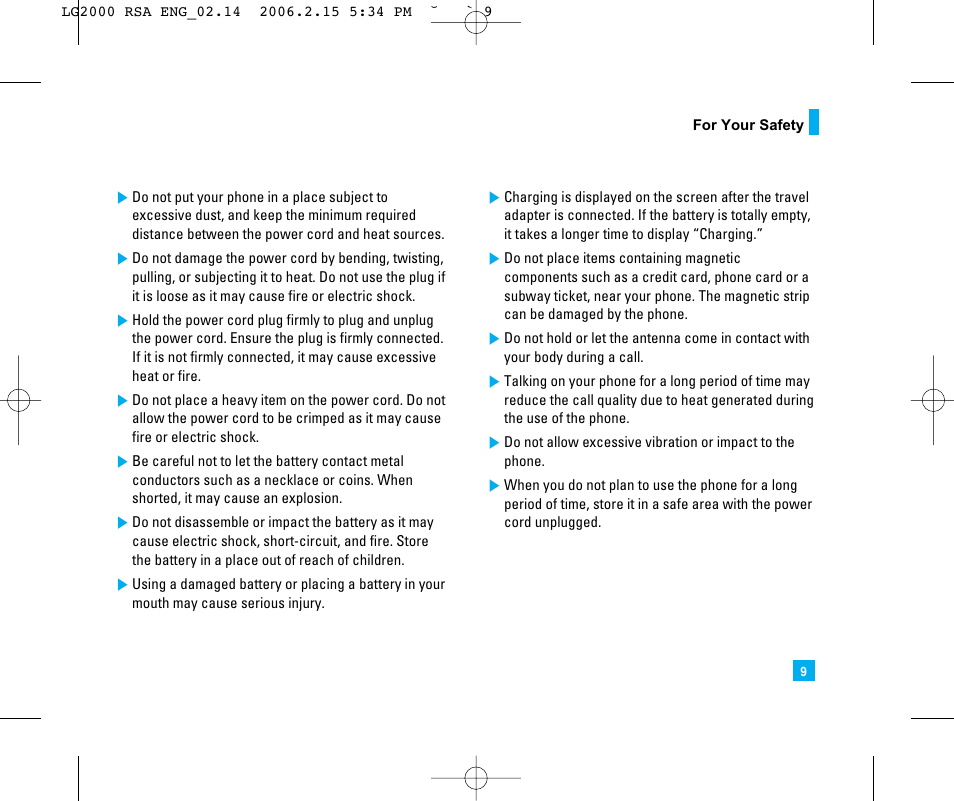 LG 2000 User Manual | Page 12 / 97