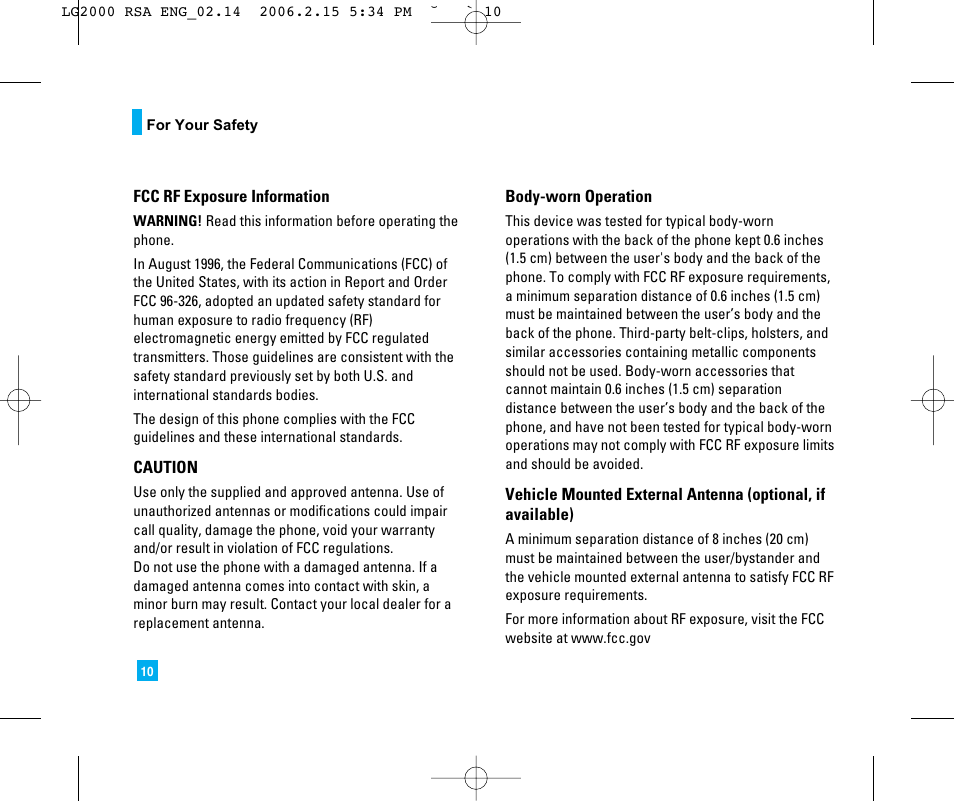 LG 2000 User Manual | Page 13 / 97