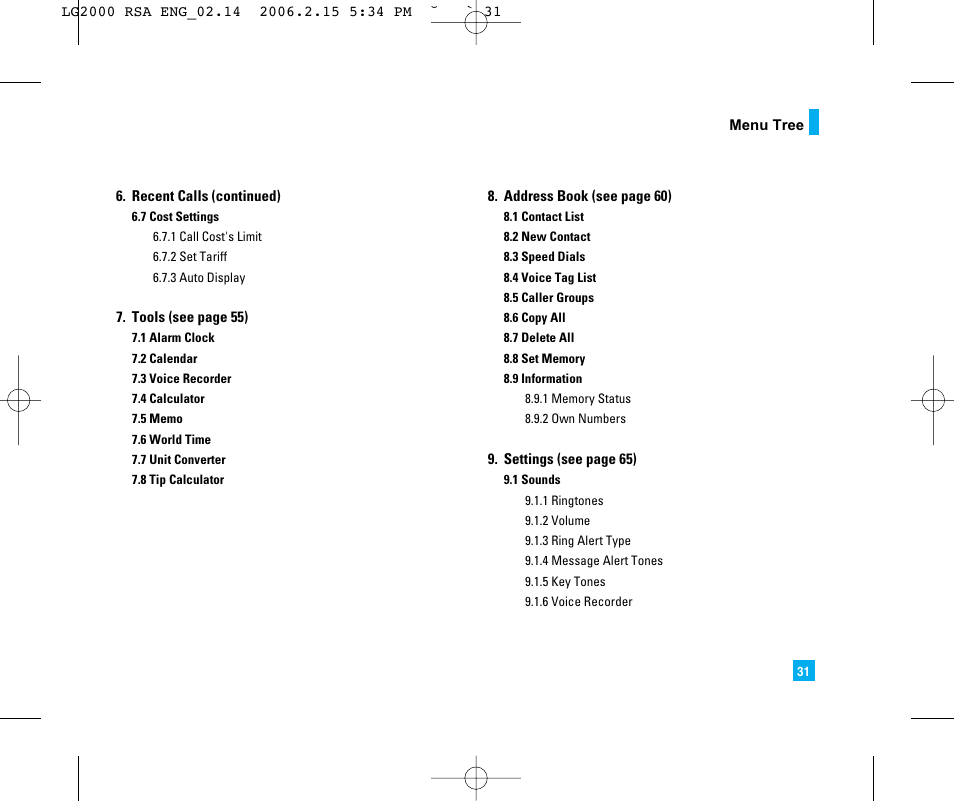 LG 2000 User Manual | Page 34 / 97