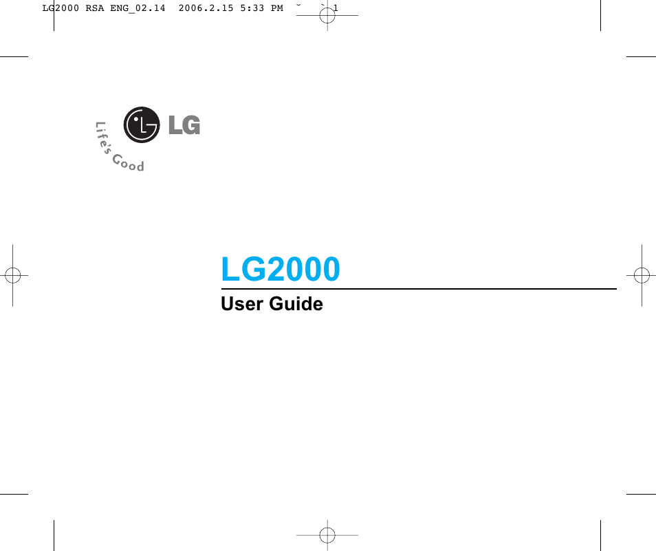 Lg2000 | LG 2000 User Manual | Page 4 / 97