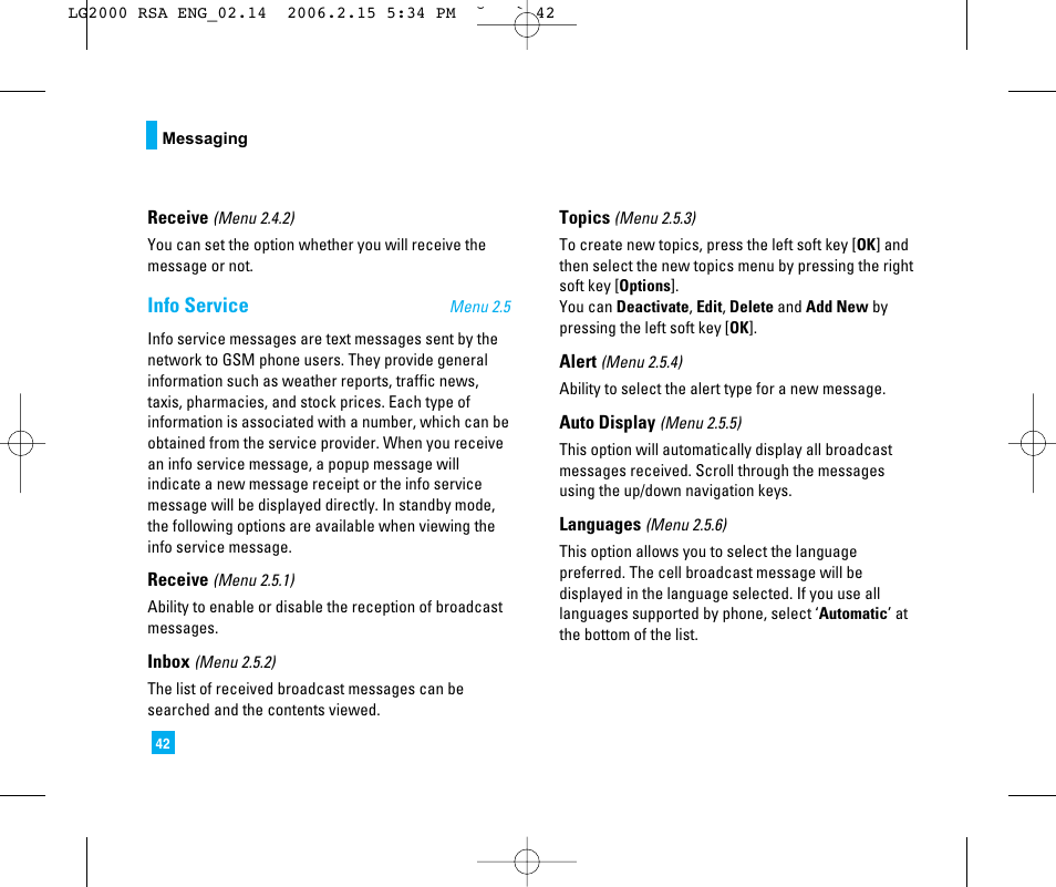 LG 2000 User Manual | Page 45 / 97