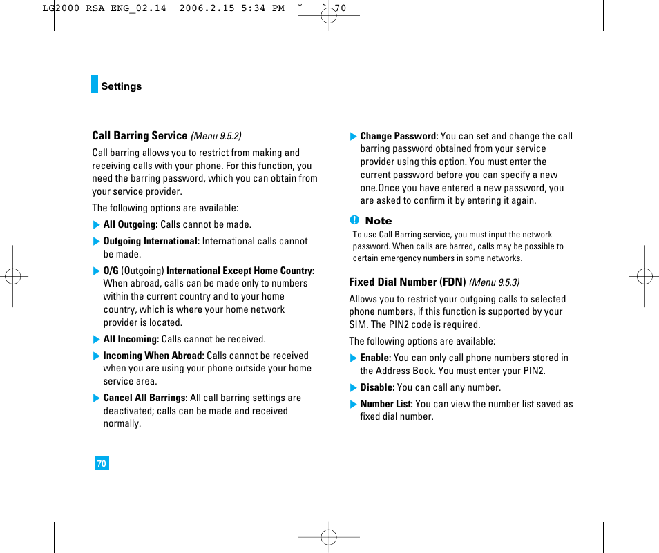 LG 2000 User Manual | Page 73 / 97