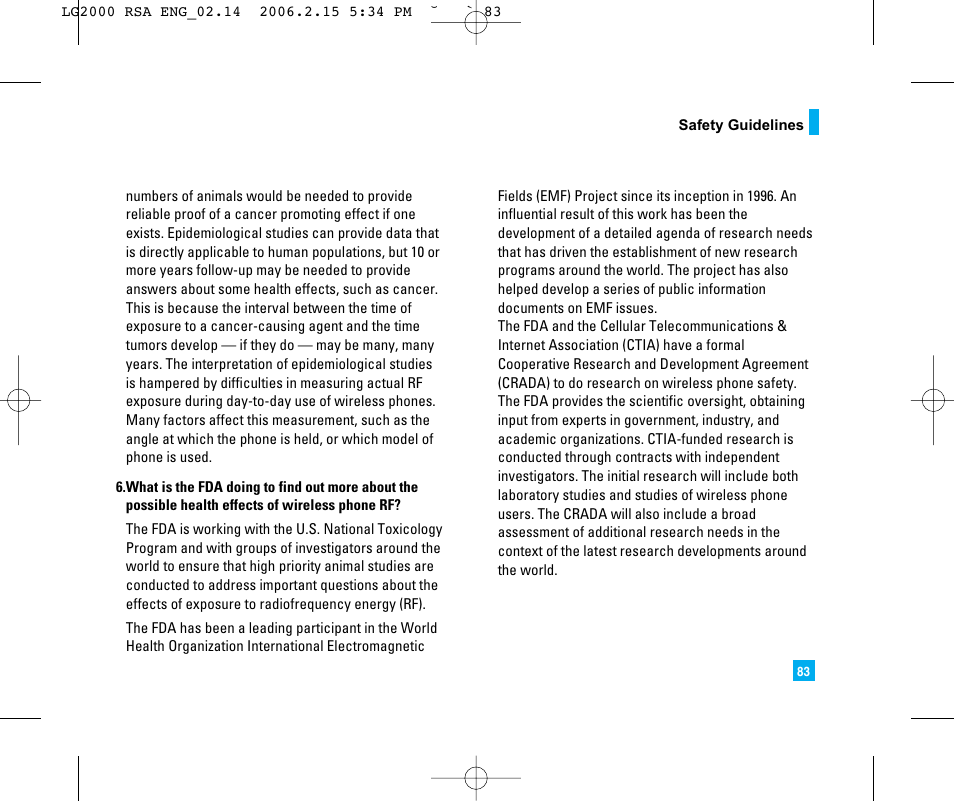 LG 2000 User Manual | Page 86 / 97