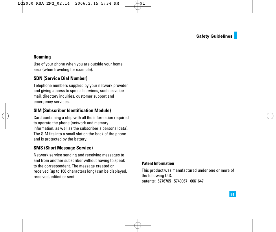 LG 2000 User Manual | Page 94 / 97