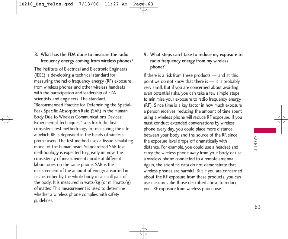 LG 210 User Manual | Page 64 / 72