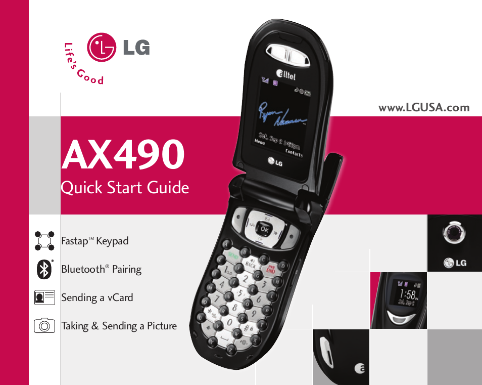 LG AX490 User Manual | 8 pages