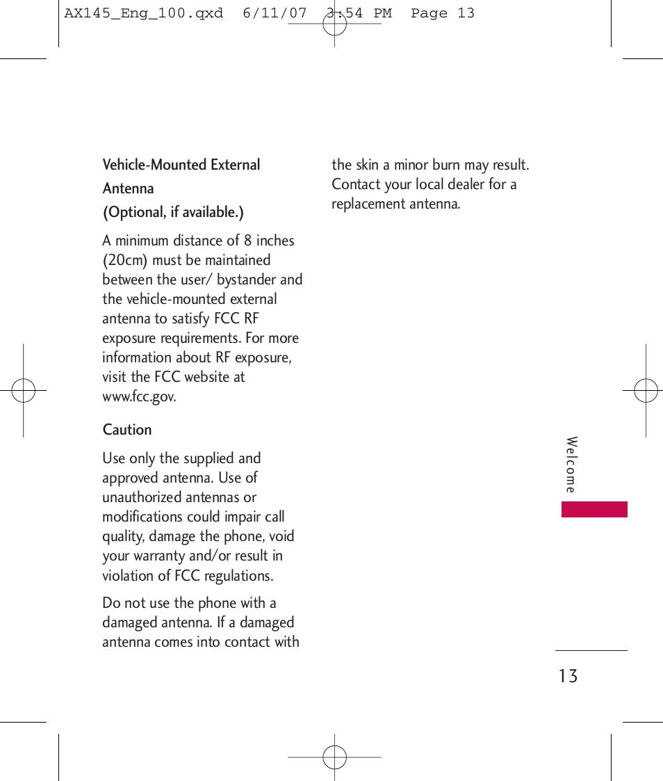 LG AX 145 User Manual | Page 15 / 95