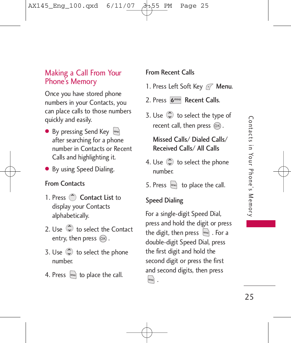 LG AX 145 User Manual | Page 27 / 95