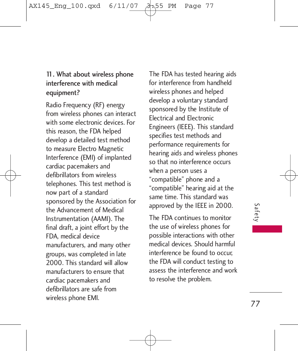 LG AX 145 User Manual | Page 79 / 95