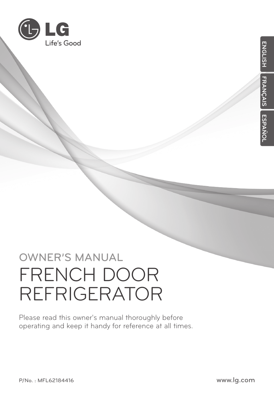 LG French Door Refrigerator MFL62184416 User Manual | 61 pages