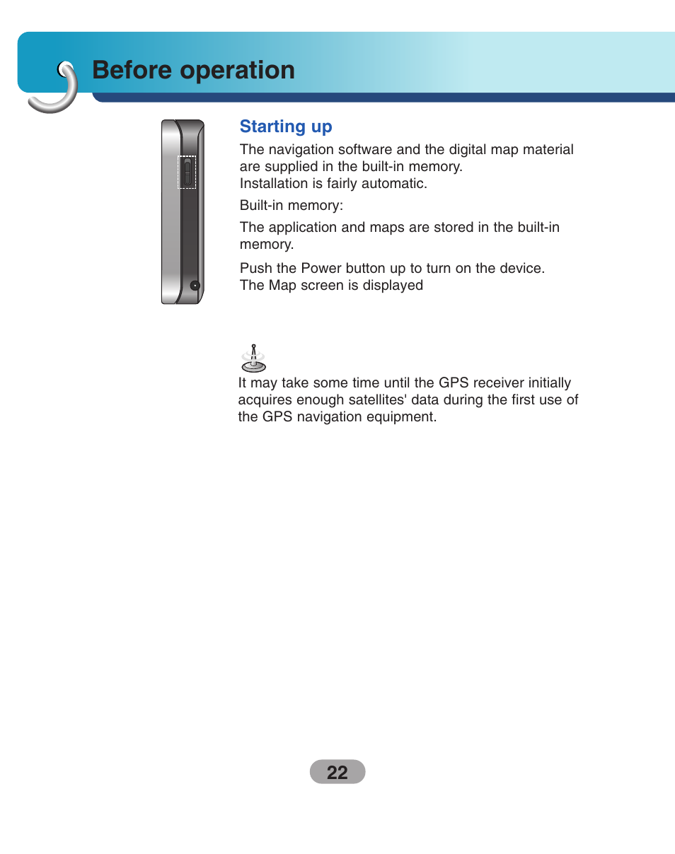 Before operation, Starting up | LG LN500 Series User Manual | Page 22 / 72