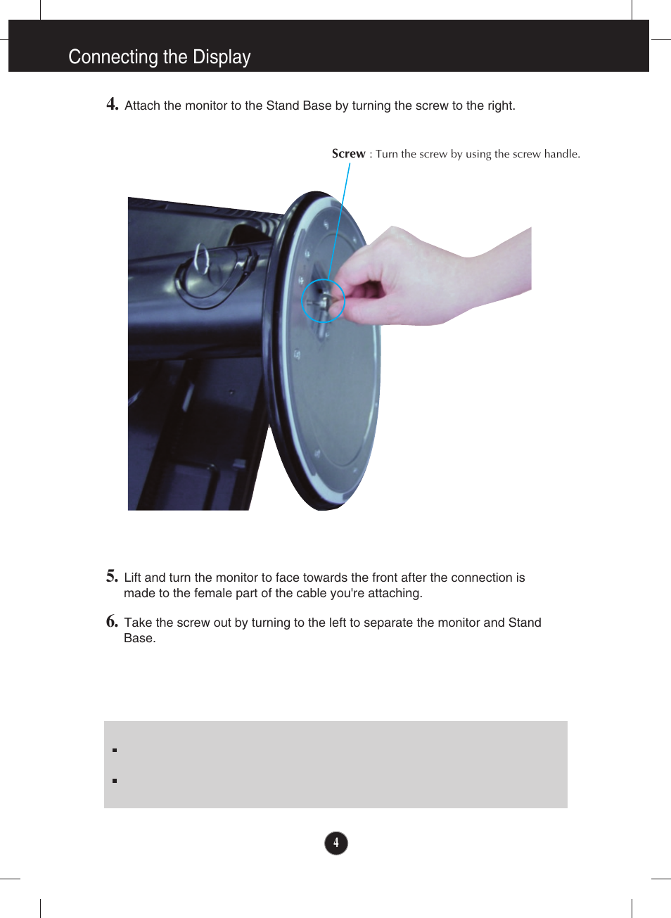 Connecting the display | LG W2600V User Manual | Page 5 / 31