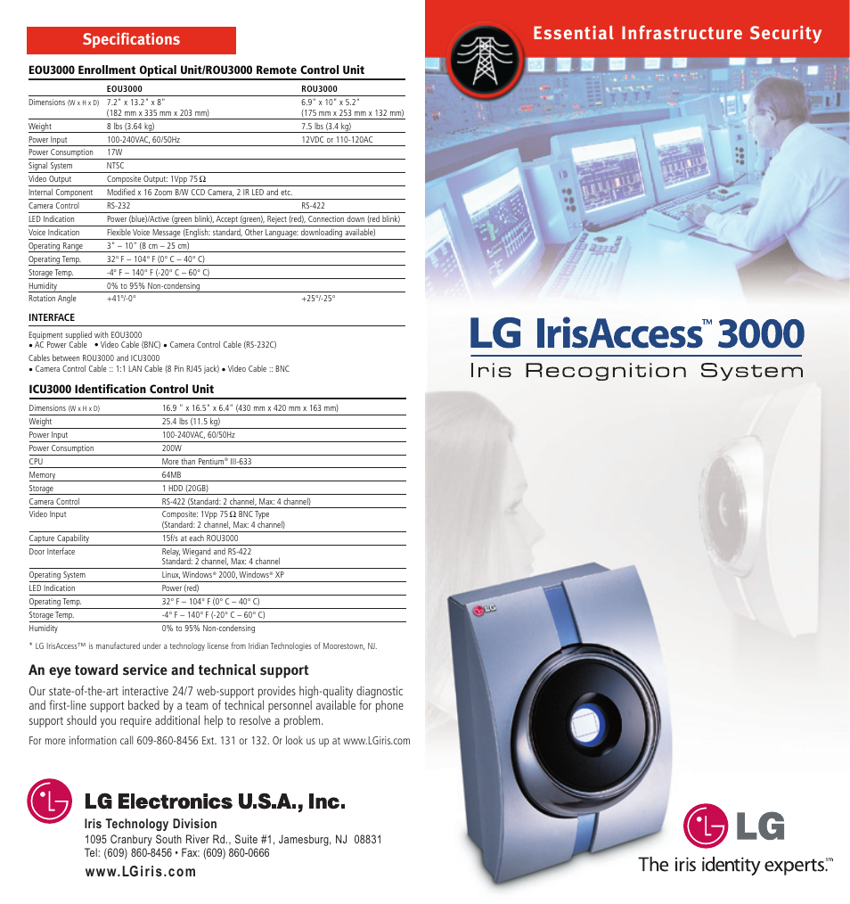 LG IrisAccess 3000 User Manual | 2 pages