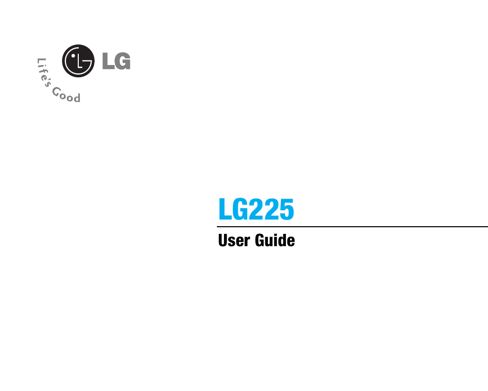 LG 225 User Manual | 80 pages