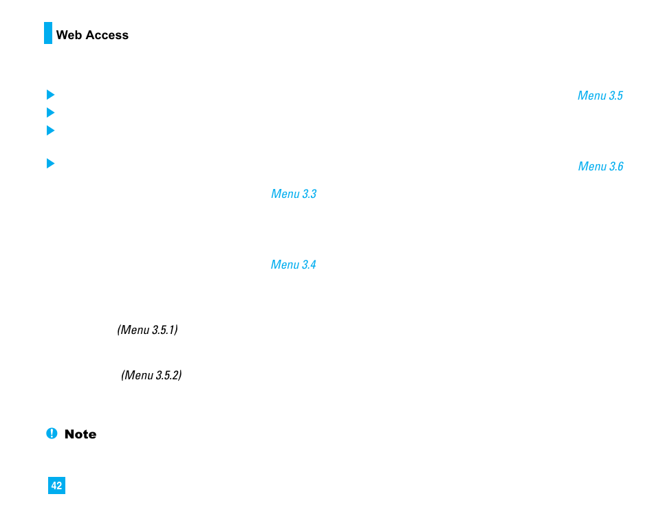 Go to url, Cache settings, Security certificates | Information | LG 225 User Manual | Page 42 / 80