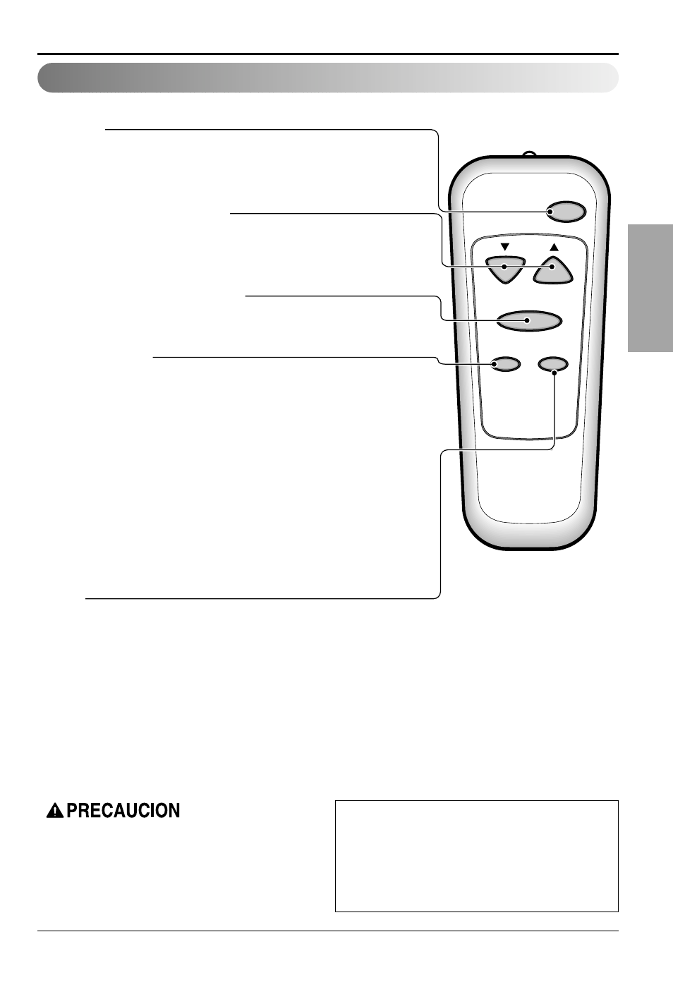 Español, Control remoto, Energía | Ajuste de temperatura, Velocidad del ventilador, Temporizador | LG LT1030HR User Manual | Page 41 / 48