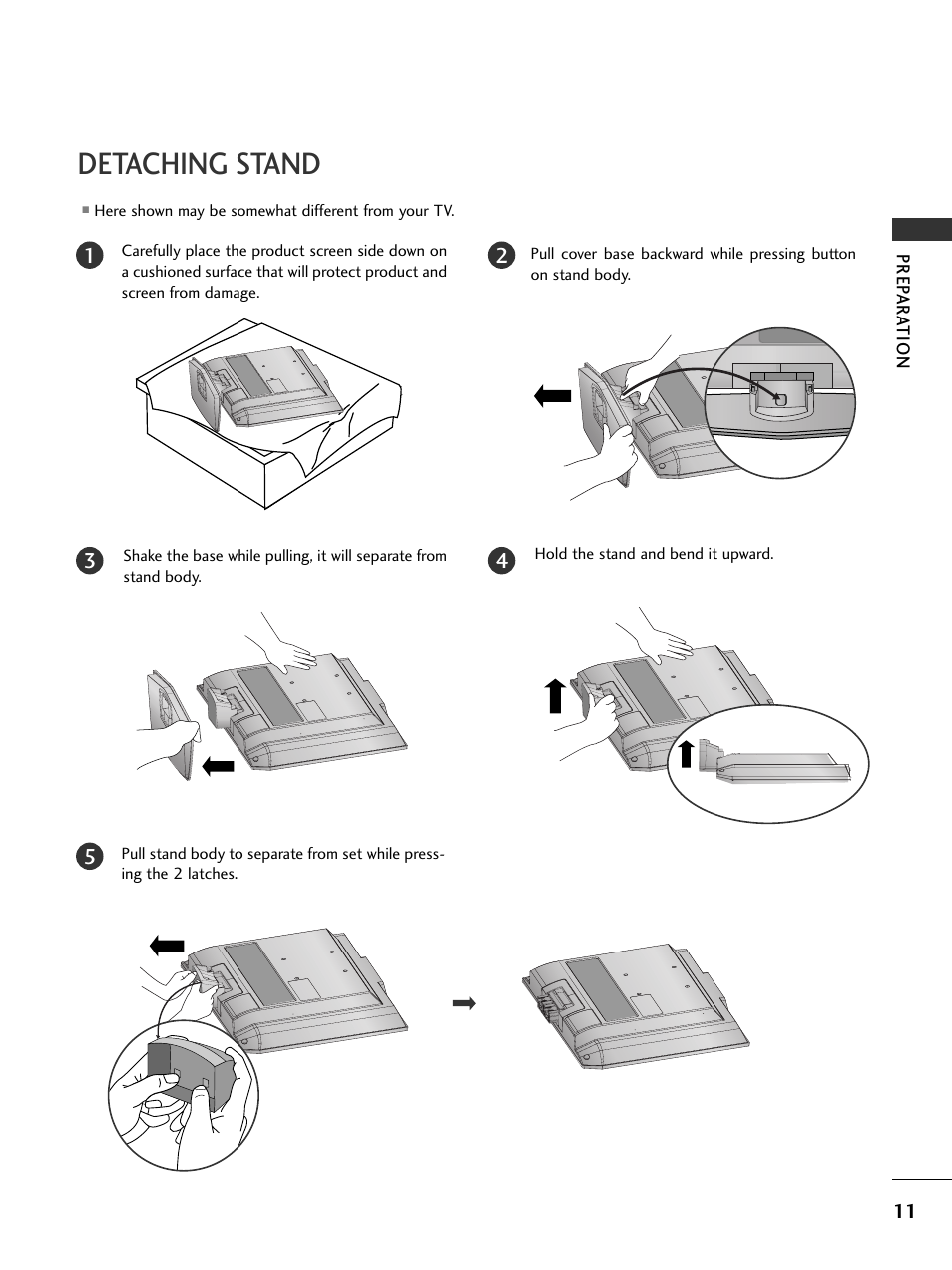 Detaching stand | LG 23LS7D User Manual | Page 13 / 78