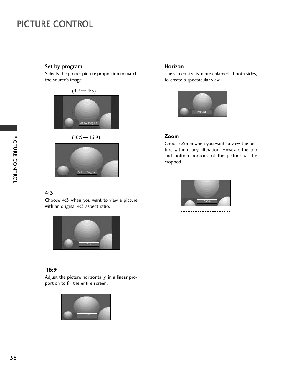 Picture control | LG 23LS7D User Manual | Page 40 / 78