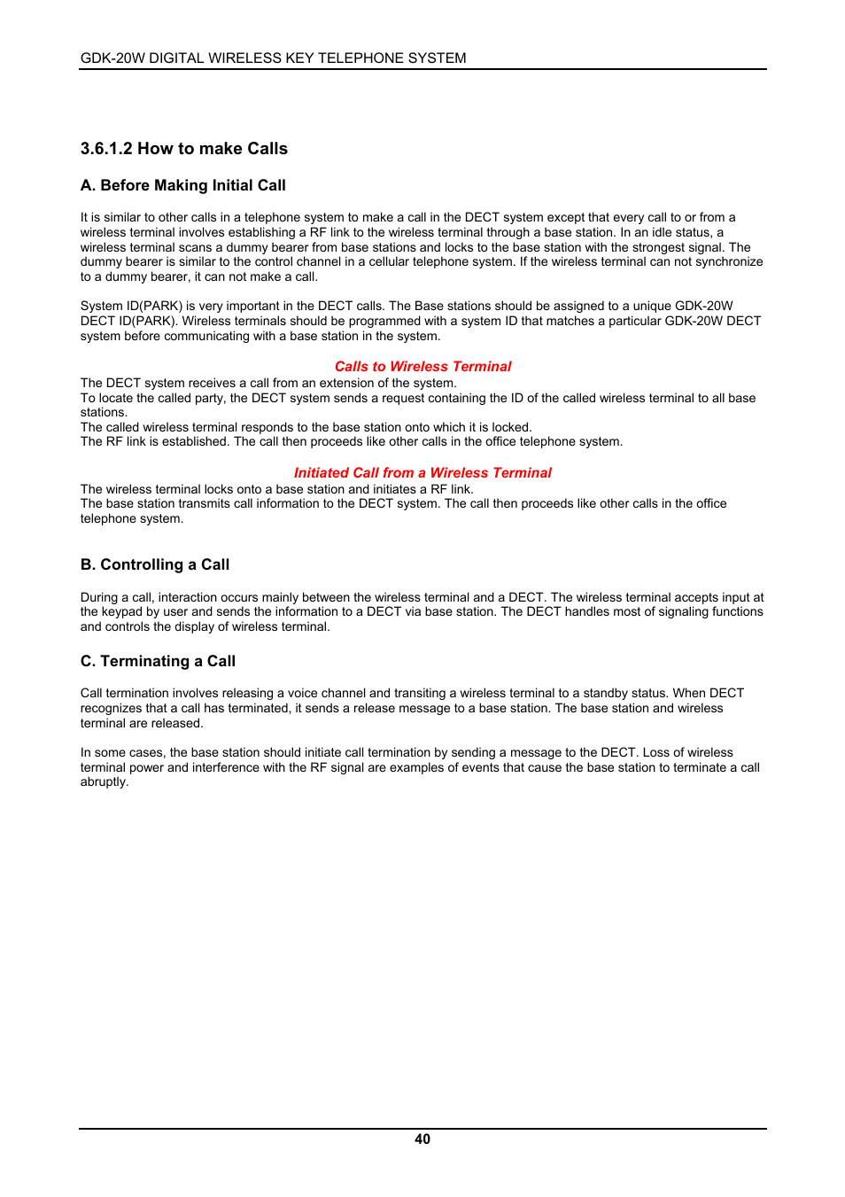 2 how to make calls | LG GDK-20W User Manual | Page 38 / 98