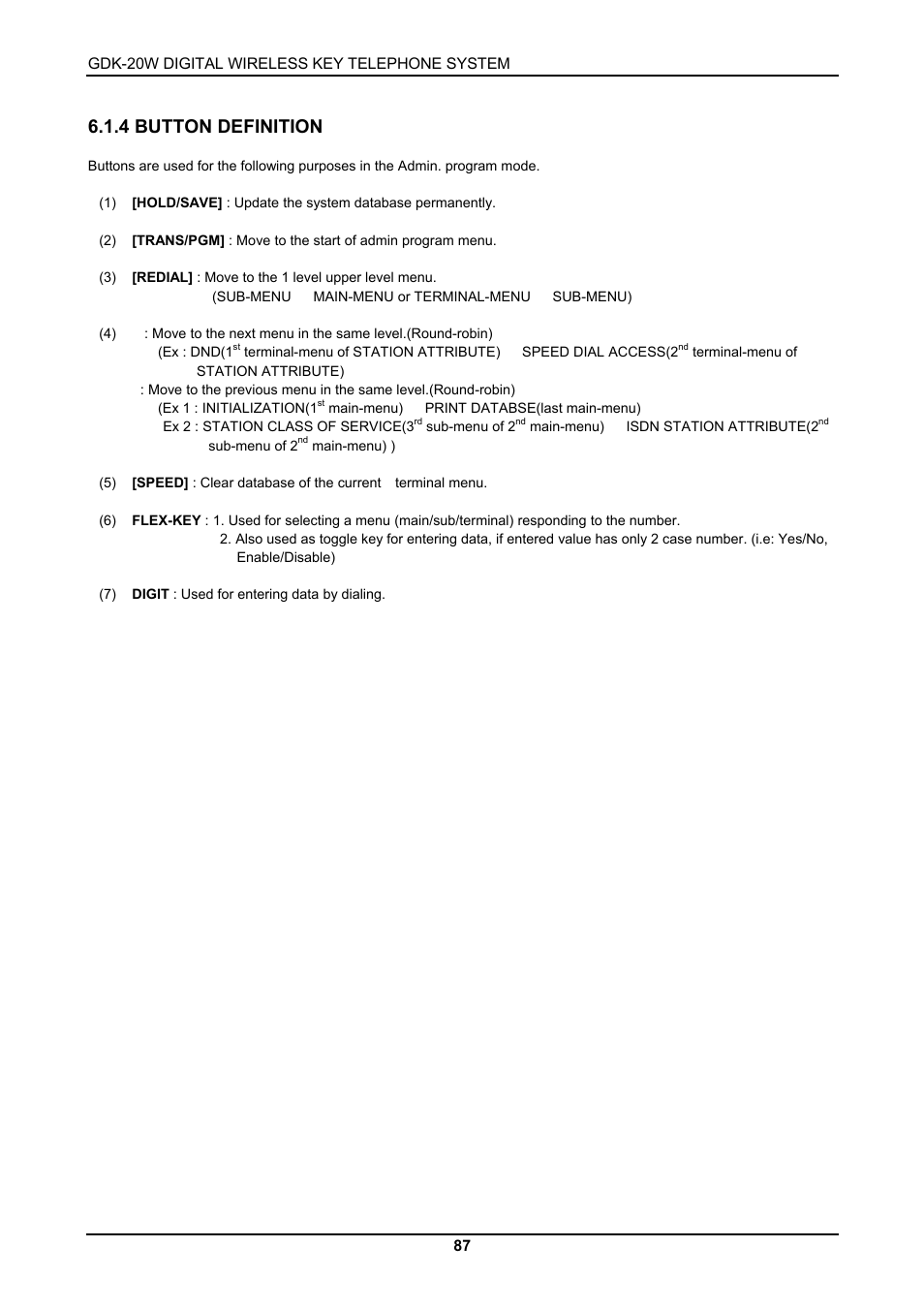 4 button definition | LG GDK-20W User Manual | Page 85 / 98