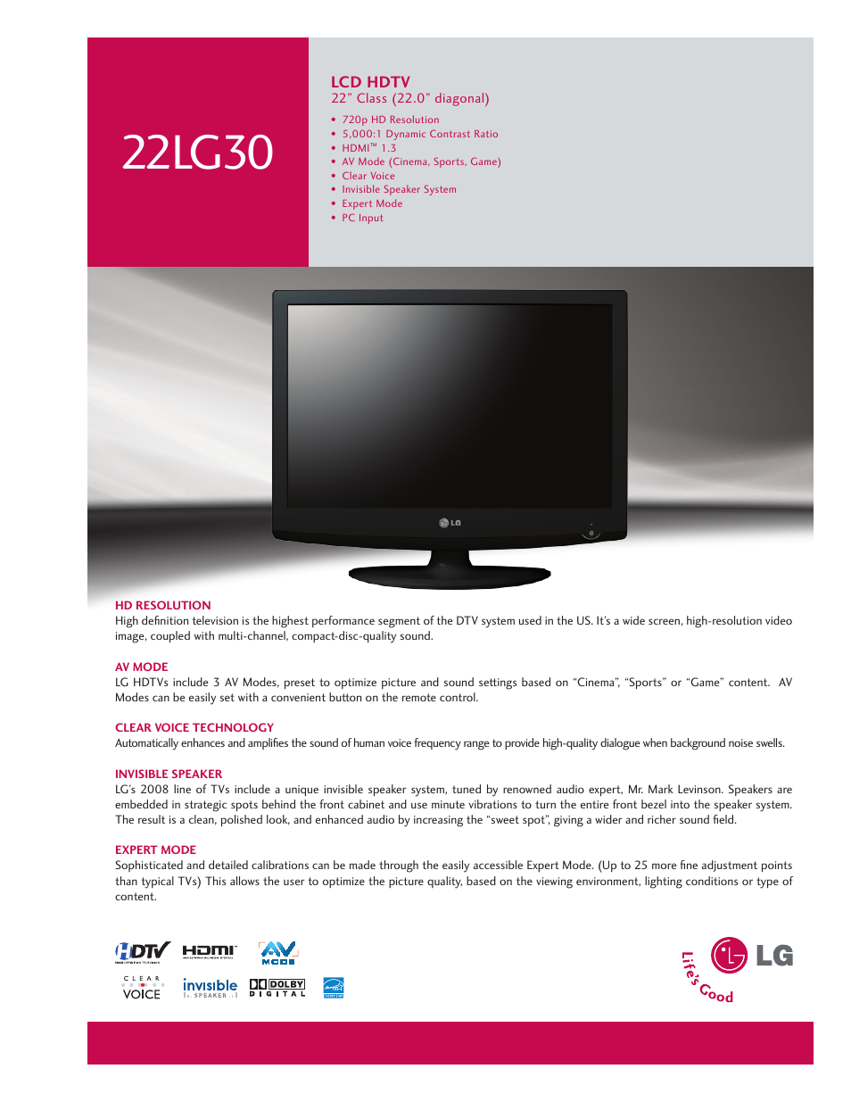 LG 2230 User Manual | 2 pages